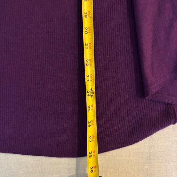 Eileen Fisher 100% Merino Wool Open Cardigan Purple Long S - Picture 8 of 9